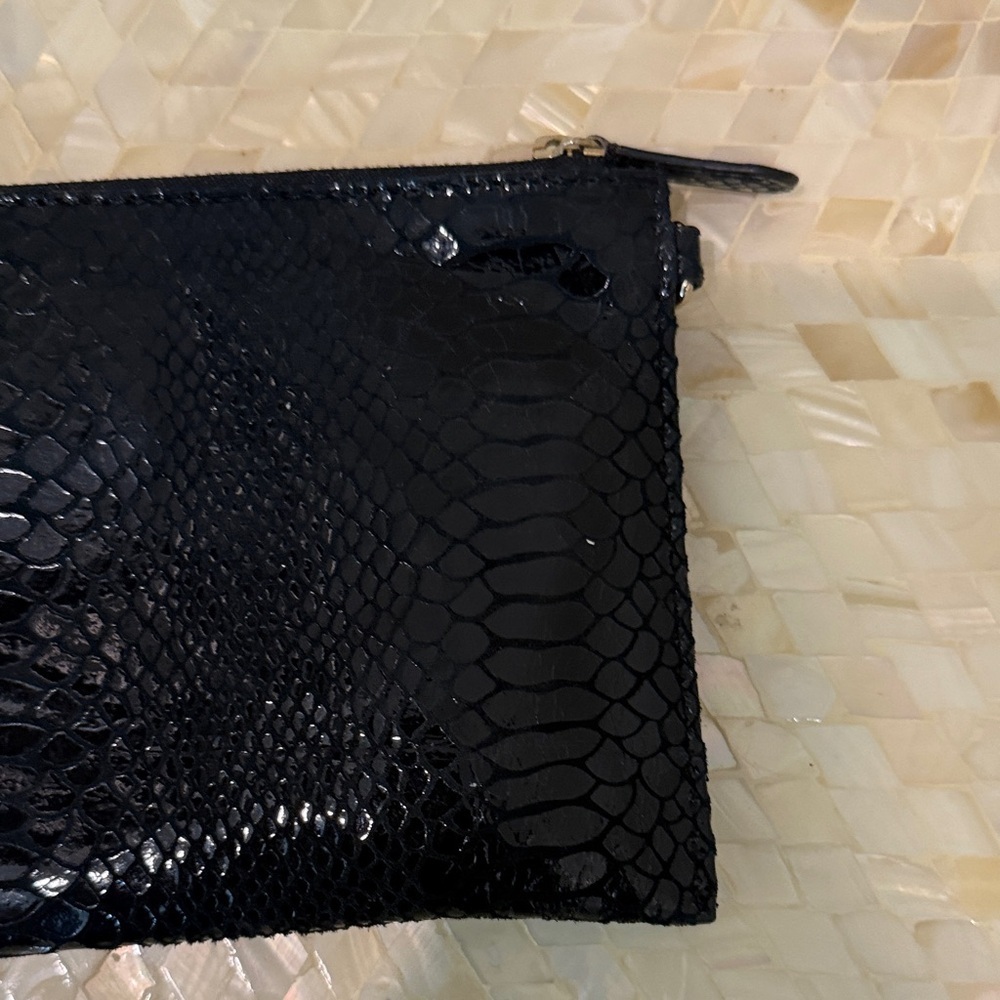 Michael Kors Black Snakeskin Wristlet - Picture 8 of 11